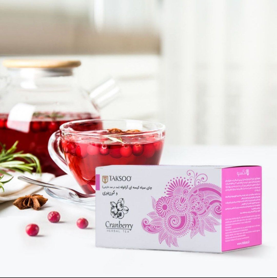 چای کرن بری کیسه‌ای تکسو ۲۵ تایی کاهش شاخص توده بدن (BMI) و بهبود سطح کلسترول "خوب" (HDL) و مناسب برای سلامت دهان و دندان
