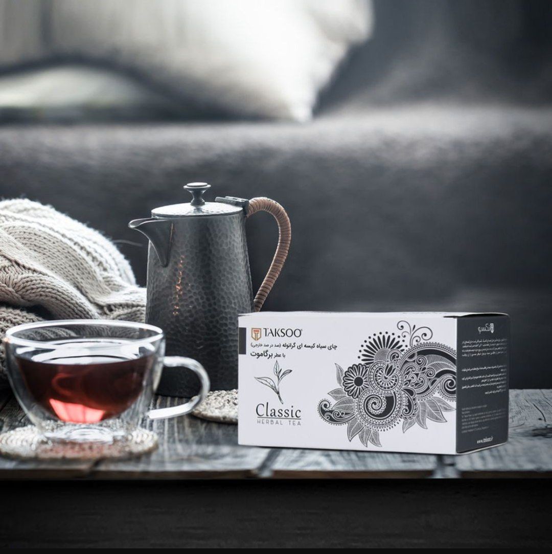 چای کلاسیک کیسه‌ای با عطر برگاموت تکسو ۲۵ تایی کاهش خستگی و کلسترول خون